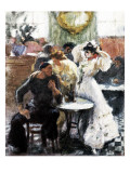 At the Bar Giclee Print by Ricardo Canals y Llambi