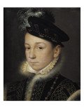 Portrait of King Charles IX of France Reproduction procédé giclée par Francois Clouet