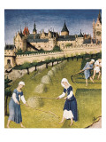 The Richly Decorated Hours of the Duke of Berry: Calendar: June Giclée-Druck von Jean Limbourg