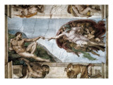 Sistine Chapel, the Creation of Adam Giclée-Druck von Michelangelo 
