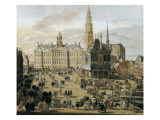 Damm Square in Amsterdam Giclee Print by Jacob van der Ulft