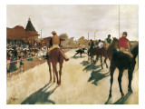 The Parade, or Race Horses in Front of the Stands Giclee Print by Edgar Degas
