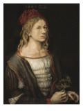 Self-Portrait or Portrait of the Artist Holding a Thistle Giclee Print by Albrecht Dürer