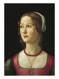 Portrait of a Young Woman Giclee Print by Domenico Ghirlandaio