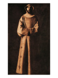 Saint Francis of Assisi after the Vision of Pope Nicholas V Giclee Print by Francisco de Zurbaran