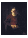 Old Man Seated Giclée-Druck von Rembrandt van Rijn 