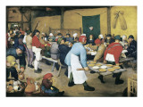 Peasant Wedding (Bauernhochzeit) Lámina giclée por Pieter Bruegel the Elder