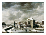 Amsterdam in Winter Giclee-trykk av Abraham Beerstraten Amsterdam in Winter Giclee-trykk av Abraham Beerstraten