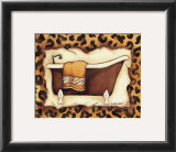 Leopard Bath Posters by Diane Knott