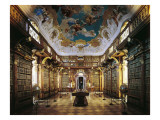 Melk Abbey, Library Giclee Print by Jakob Prandtauer