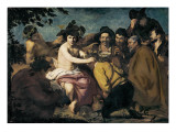 The Triumph of Bacchus or the Drunkards Giclee Print by Diego Velázquez