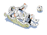 MMU and Moon Giclee Print by HR-FM 