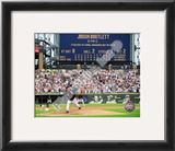 Mark Buehrle '09 Perfect Game Final Pitch with Scoreboard Framed Photographic Print