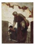 The Washerwoman (La Blanchisseuse) Giclée-Druck von Honore Daumier