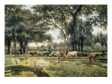 L'été Reproduction procédé giclée par Joaquim Vayreda I Vila