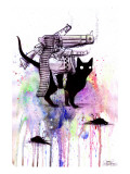 Super Cat Giclee Print by Lora Zombie