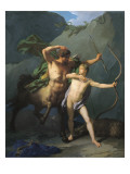 Education of Achilles by Chiron Giclee Print by Jean-Baptiste Regnault