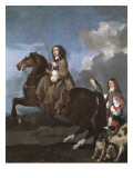 Christina of Sweden on Horseback Giclee-trykk av Sebastien Bourdon
