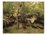 Rocks in the Forest of Fontainebleau Giclee Print by Jean-Baptiste-Camille Corot