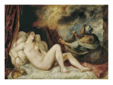 Danae Receiving the Golden Rain Giclee Print by Titian ( Tizano Vecelli) 