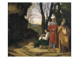 The Three Philosophers (Tre Filosofi) Giclée-tryk af Giorgione The Three Philosophers (Tre Filosofi) Giclée-tryk af Giorgione