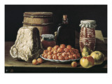 Still Life with Fruits and Cheese Giclee Print by Luís Meléndez O Menéndez