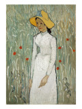 Girl in White Giclée-tryk af Vincent van Gogh