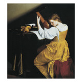 The Lute Player Giclee Print by Orazio Gentileschi