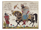 Antarah Ibn-Shaddad Al Absi on Horseback Giclee Print by Antarah ibn Shaddad