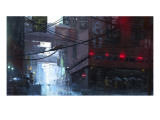 Japan Rain Giclée-tryk af Stephane Belin
