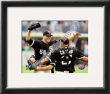 Mark Buehrle '09 Perfect Game celebration w/ Castro Framed Photographic Print