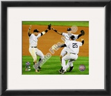 Derek Jeter, Mark Teixeira, and Alex Rodriguez Game Six of the 2009 ALCS Framed Photographic Print