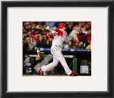 Chase Utley 2009 MLB World Series 3 Run Home Run Framed Photographic Print