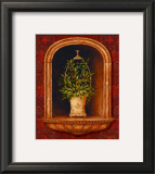 Olive Topiary Niches I Poster by Pamela Gladding