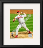 Cliff Lee Game 1 of the 2009 World Series Framed Photographic Print