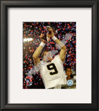 Drew Brees with the Vince Lombardi Trophy Super Bowl XLIV Framed Photographic Print