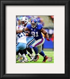 Justin Tuck 2010 Action Framed Photographic Print