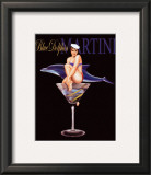 Blue Dolphin Martini Poster by Ralph Burch