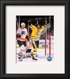 Marco Sturm Game Winning Goal Vertical 2010 NHL Winter Classic Framed Photographic Print
