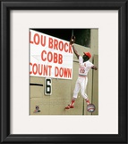 Lou Brock Action Framed Photographic Print