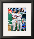 Joe Mauer & Justin Morneau 2010 Framed Photographic Print
