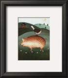 Pig with Goose Art by Valerie Wenk