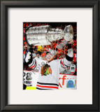 Marian Hossa with the 2009-10 Stanley Cup Framed Photographic Print