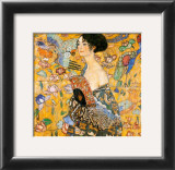 Lady with Fan Prints by Gustav Klimt