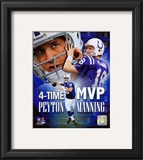 Peyton Manning 4 X MVP Portrait Plus Framed Photographic Print