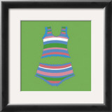 Striped Bathing Suit Posters by Clara Almeida
