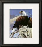 Eagle and Wolf Prints by Gary Ampel