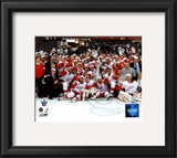 2007-08 Detroit Red Wings Stanley Cup Champions Celebration on Ice Framed Photographic Print