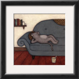 Lounging Cat Posters by Helga Sermat