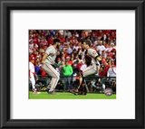 Buster Posey & Brian Wilson Celebrate winning the 2010 NLCS Framed Photographic Print